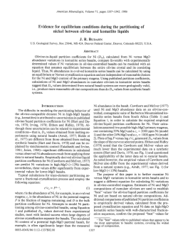 Evidence for equilibrium conditions during the partitioning of nickel