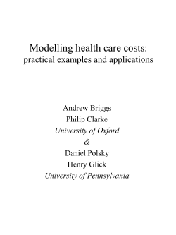 Modelling health care costs - The University of Sheffield