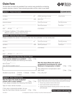 Claim form - Blue Cross and Blue Shield of Kansas