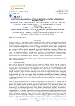 advanced implementation of enhanced aodv to detect