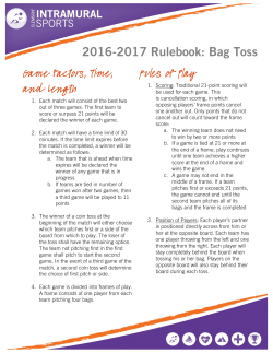 2016-2017 Rulebook: Bag Toss