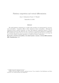 Platform competition and vertical differentiation