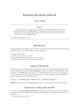 Browsing Movebank using the move package