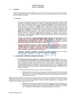 NTSSA Rule 311 - Tri-County Soccer Association