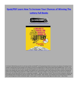 Epub/PDF Learn How To Increase Your Chances of
