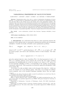 VARIATIONAL PROPERTIES OF VALUE FUNCTIONS 1