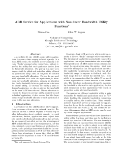 ABR Service for Applications with Non