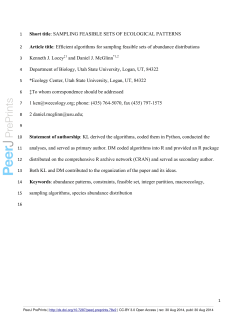 Efficient algorithms for sampling feasible sets of abundance