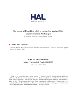 On some difficulties with a posterior probability - HAL