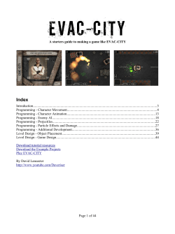 A starters guide to making a game like EVAC