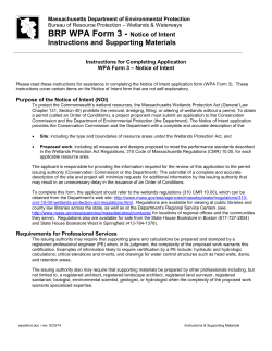 Instructions for Notice of Intent