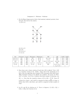 find maximal, minimal, greatest, least, LB, glb, UB