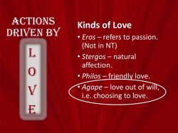 Actions Driven By Love