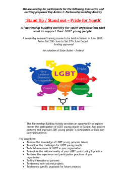 call for pax for LGBT seminar