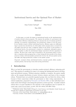 Institutional Inertia and the Optimal Pace of Market Reforms