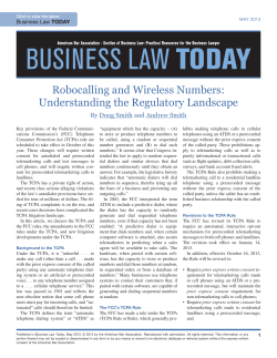 Robocalling and Wireless Numbers