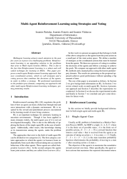 Multi-Agent Reinforcement Learning using Strategies