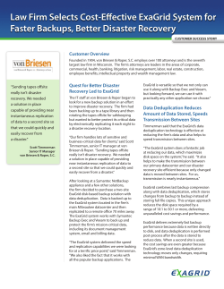 Law Firm Selects Cost-Effective ExaGrid System for Faster Backups