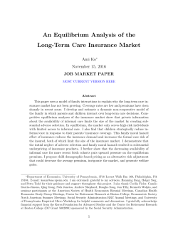 An Equilibrium Analysis of the Long