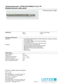 Technical data sheet &middot; L&Uuml;TZE ELECTRONIC LiY (C) Y TP