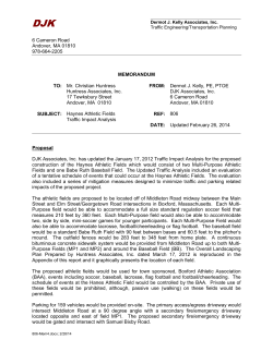 Traffic Study 2014 Addendum