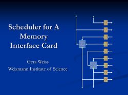 Scheduler Synthesis for A Memory Card