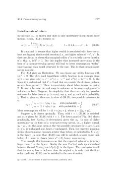 30.4. Precautionary saving 1087 Risk-free rate of return In this case
