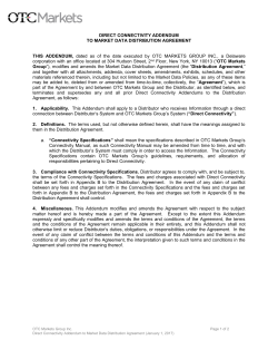 Market Data Distribution Agreement Direct