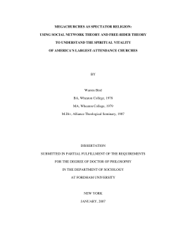 megachurches as spectator religion