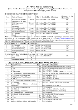 2017 DoE Annual Scholarship - Department of Eduation, CTA