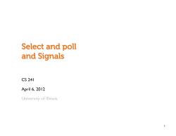 Select and poll and Signals