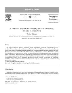 A modular approach to defining and characterising notions of