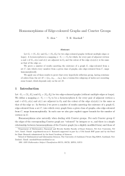 Homomorphisms of edge-coloured graphs and Coxeter groups, J