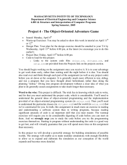 Project 4 - The Object-Oriented Adventure Game