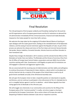 Final Resolution of the XVI European Meeting of Cuba