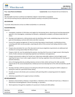 job profile - BC Public Service