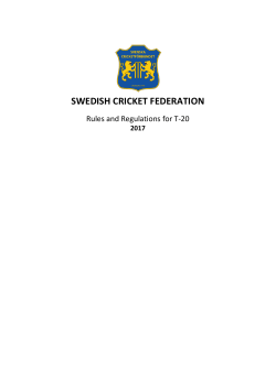 SWEDISH CRICKET FEDERATION