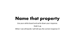 Name that property