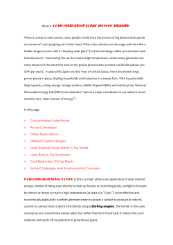 concentrated solar power plants