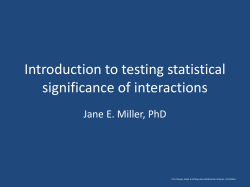 Interactions in regression models: An introduction