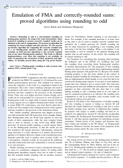 Emulation of FMA and correctly-rounded sums: proved algorithms