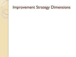 Improvement Strategy Dimensions