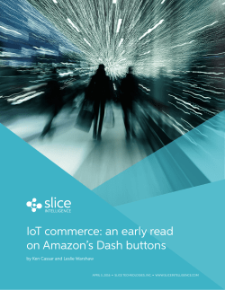 IoT commerce: an early read on Amazon`s Dash