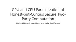 GPU and CPU Parallelization of Secure Two
