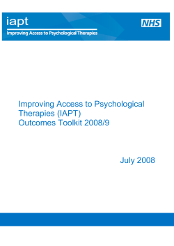 IAPT Outcomes Toolkit