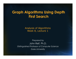 Graph Algorithms Using Depth First Search