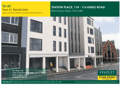 STATION PLACE, 114 - 116 KINGS ROAD TO LET Two A1 Retail