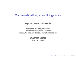 Mathematical Logic and Linguistics