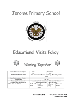 Model School Policy on Educational Visits