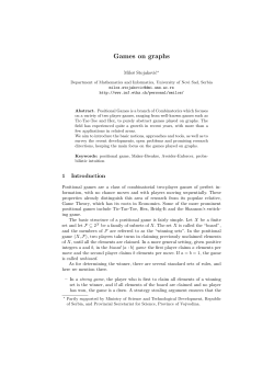Games on graphs - ETH - Computer Science